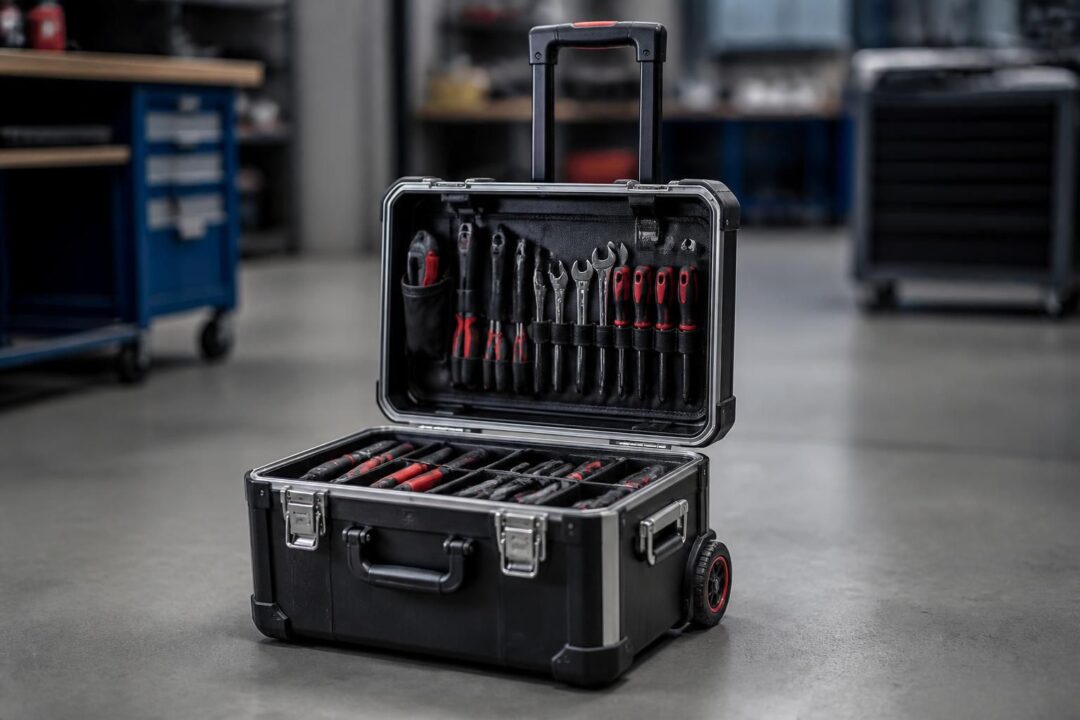 entdecken sie den werkzeugtrolley – leer oder bestückt – als mobile alternative zum koffer im umfassenden praxischeck. ideal für handliche und organisierte werkzeugaufbewahrung.